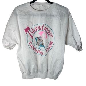 Vintage Islandwear Tanning Team White Shirt with Adorable bear